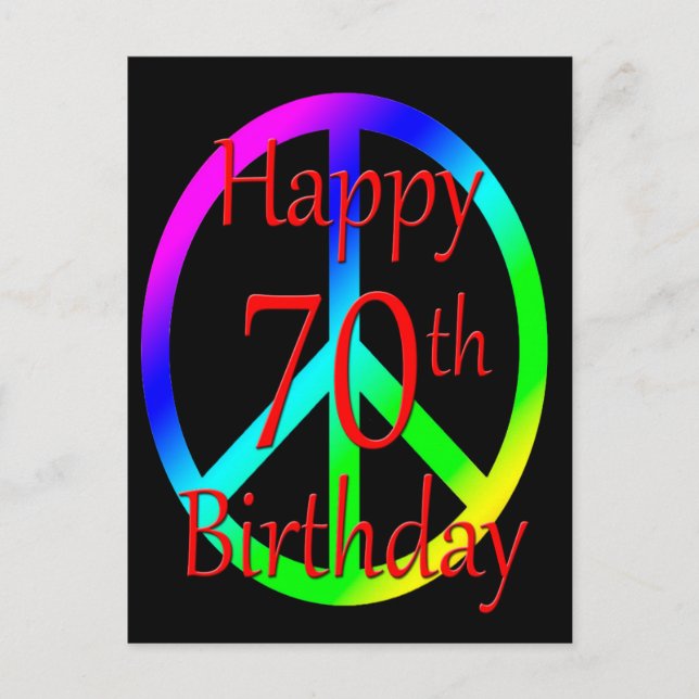 Herzlichen Glückwunsch zur 70. Geburtstagskarte Postkarte (Vorderseite)