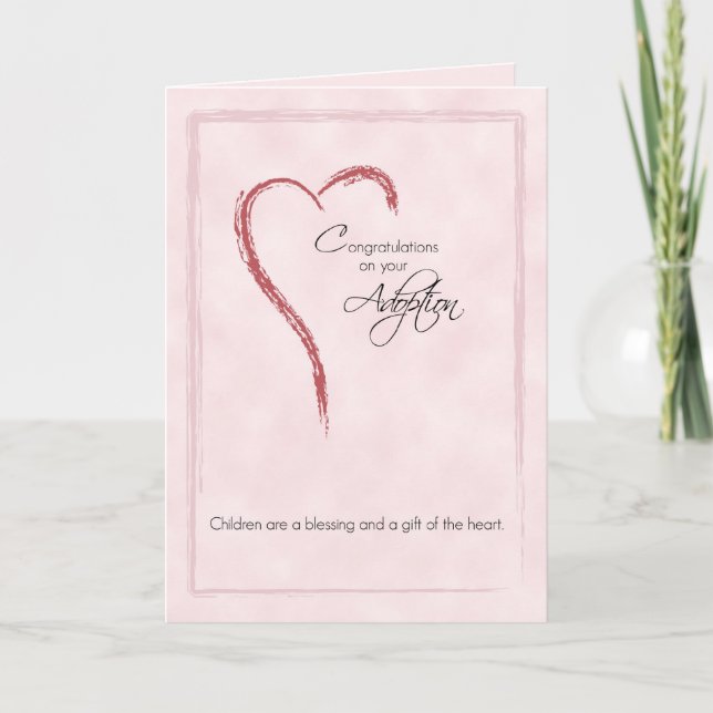 Herzlichen Glückwunsch zur Adoption der Mädchen, R Karte (Vorderseite)