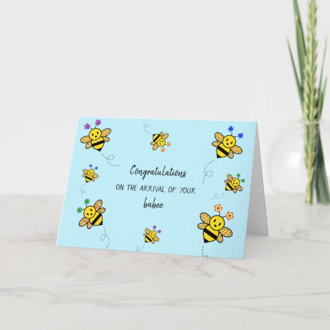 Herzlichen Glückwunsch zur Ankunft Ihrer Babykarte Karte (Vorderseite)