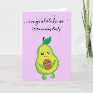Herzlichen Glückwunsch zur Babyparty Avocado Karte