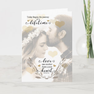 Herzlichen Glückwunsch zur christlichen Hochzeit f Karte