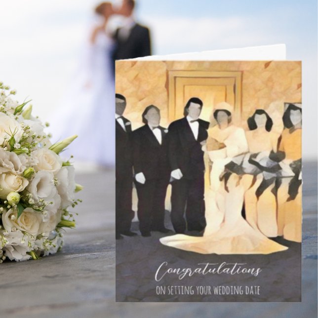 Herzlichen Glückwunsch zur Festlegung Ihres Hochze Karte (Von Creator hochgeladen)