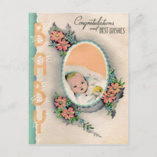 Herzlichen Glückwunsch zur Geburt des neuen Babys Postkarte