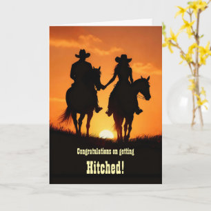 Herzlichen Glückwunsch zur Hochzeit auf dem Land Karte