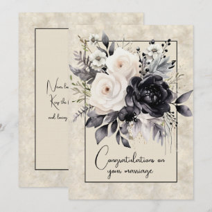 Herzlichen Glückwunsch zur Hochzeit Blumenstrauß   Mitteilungskarte