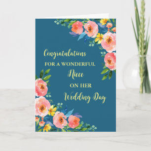 Herzlichen Glückwunsch zur Hochzeit für die Nichte Karte