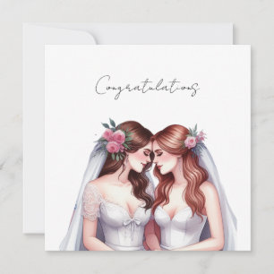 Herzlichen Glückwunsch zur Hochzeit Lesbisches Paa Karte