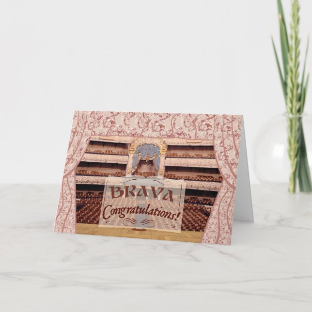 Herzlichen Glückwunsch zur Leistung, Brava für Fra Karte (Vorderseite)