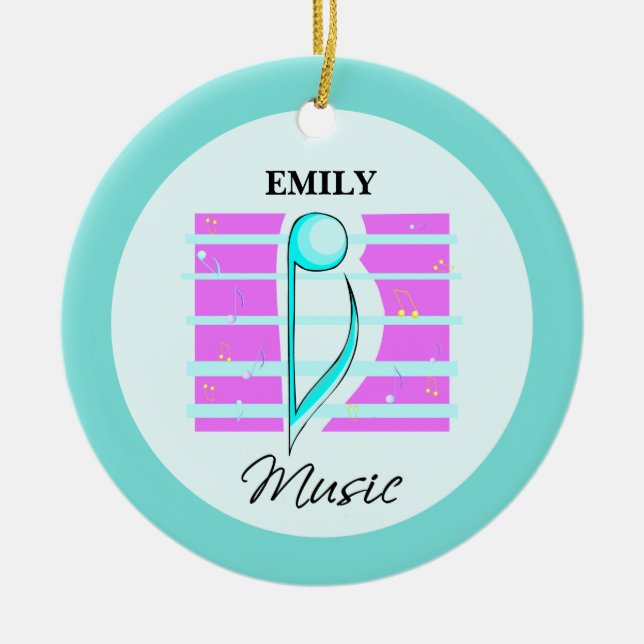 Herzlichen Glückwunsch zur musikalischen Leistung Keramikornament (Vorne)