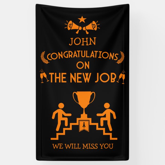 Herzlichen Glückwunsch zur neuen Aufgabe Banner (Vertikal)