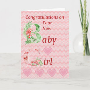 Herzlichen Glückwunsch zur neuen Baby Girl Card in Karte