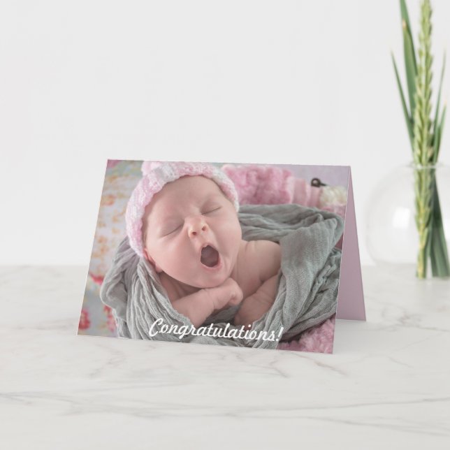Herzlichen Glückwunsch zur neuen Baby Girl Card Karte (Vorderseite)