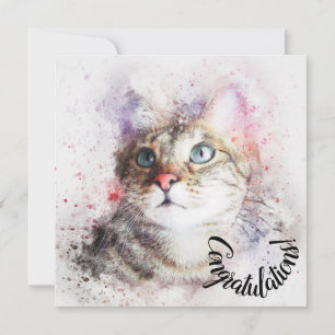 Herzlichen Glückwunsch zur neuen Katze-Karte für H Karte