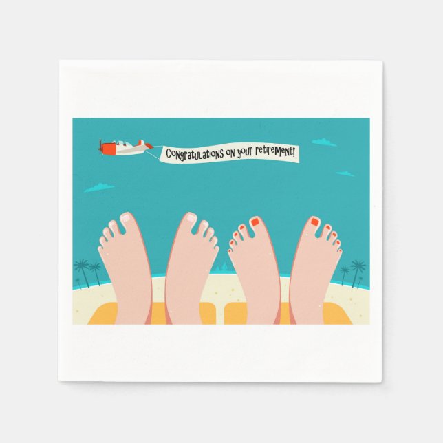 Herzlichen Glückwunsch zur Pensionierung Napkins Serviette (Vorderseite)