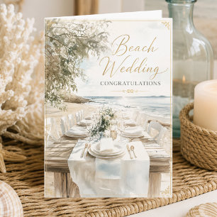 Herzlichen Glückwunsch zur Strandhochzeit Küstenho Karte