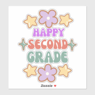 Herzlichen Glückwunsch zurück zur Schule, hallo 2. Aufkleber