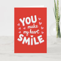 Herzlichen Grußkarte 'You Make My Heart Smile'