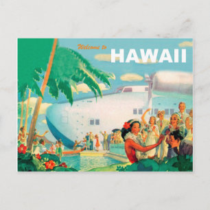 Herzlicher Gruß aus Hawaii, Vintage-Flugreise Postkarte