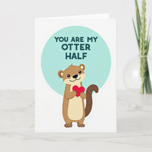 Herzlicher Otter-Halb-Karte Karte