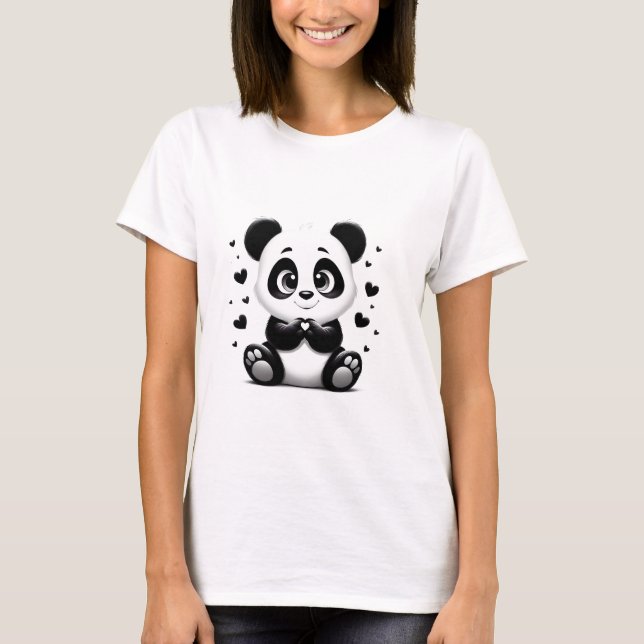 Herzlicher Panda-Liebe T-Shirt (Vorderseite)