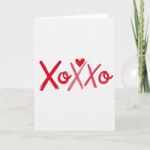 Herzlicher Pinselstrich Xoxoxo Karte