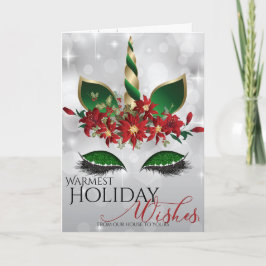 Herzlicher Urlaub wünscht magisches Einhorn Karte