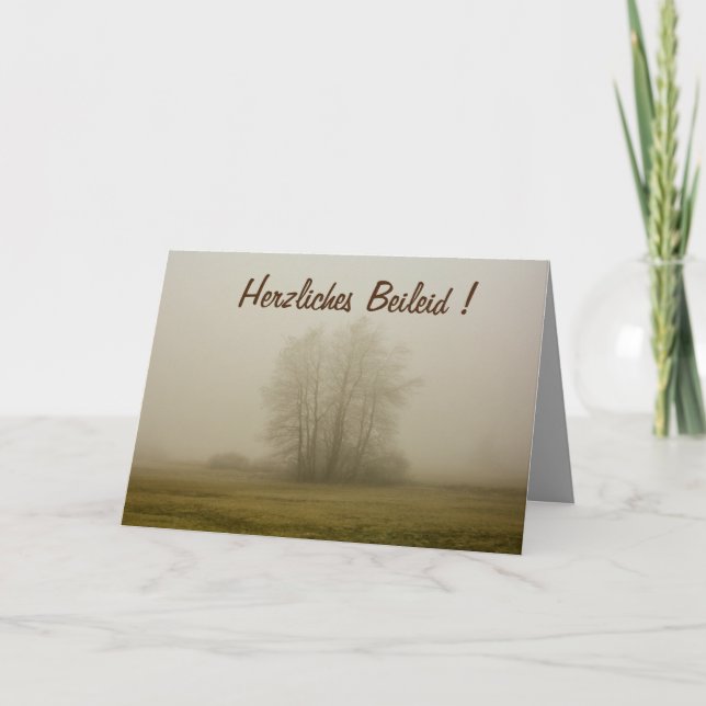 Herzliches Beileid ! Karte (Vorderseite)