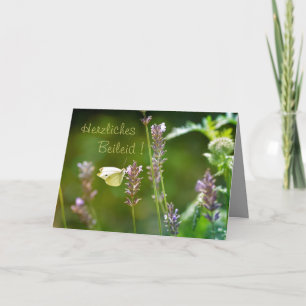Herzliches Beileid! Mit Schmetterling Karte