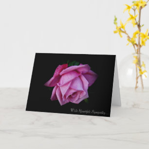 Herzliches Beileidskarten Rosen - Silber Grazie Karte