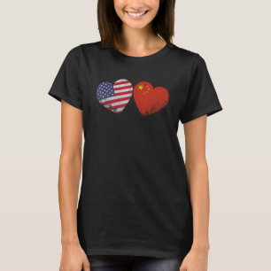 Herzliches chinesisches amerikanisches Flag Patrio T-Shirt