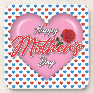 Herzliches elegantes Muttertagsdesign Getränkeuntersetzer