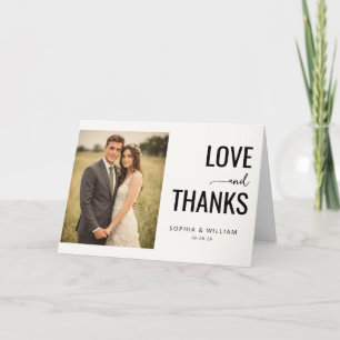 Herzliches Erdige Elegante Foto Dankeskarte