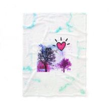 Herzliches Fleece-Decke