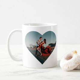 Herzliches Foto mit Lila und roten Lieben Kaffeetasse