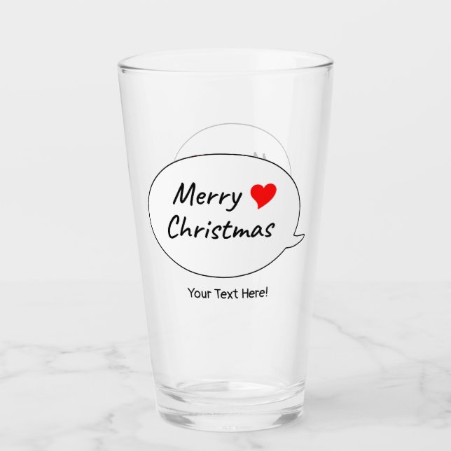 Herzliches frohes Weihnachten Glas (Vorderseite)