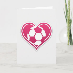 Herzliches Fußball-Liebes-Kartenmotiv Karte