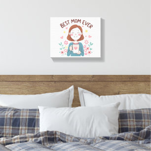Herzliches Muttertagsdesign für Geschenke Leinwanddruck