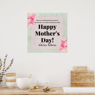 Herzliches Muttertagsplakat für Mama von Tochter Poster