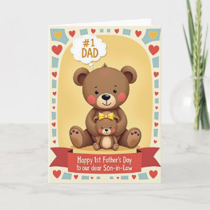 Herzliches Papa-Bären-Design Karte