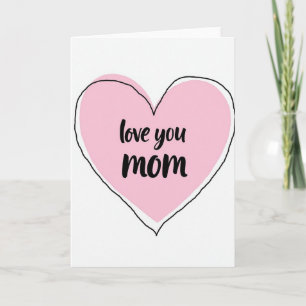Herzliches Pastell-Lieb-Dich-Mama-Karte Karte