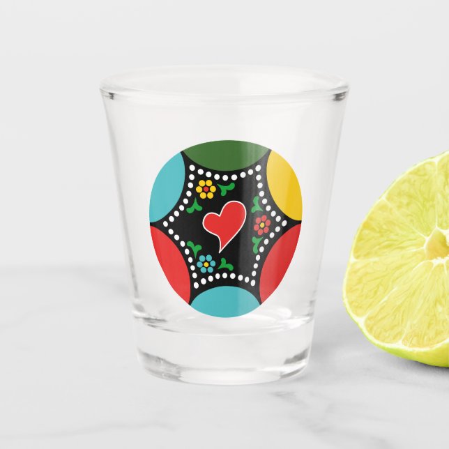 Herzliches portugiesisches Weihnachtsgeschenk - Pa Schnapsglas (Vorderseite)