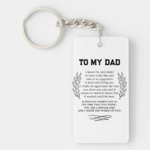 Herzliches Sprichwort zu Vater von Son Daughter Schlüsselanhänger