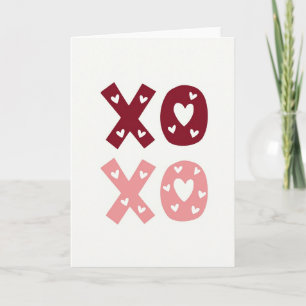 Herzliches Xoxo Minimalist-Karte Karte