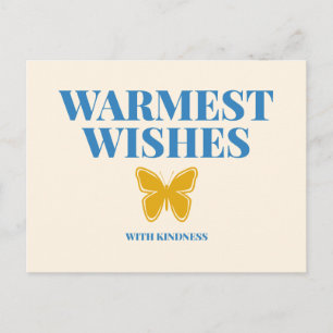 Herzlichste Grüße mit Freundlichkeit Typografie Po Postkarte