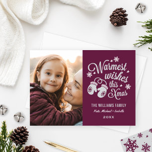 Herzlichste Grüße zu Weihnachten Burgund-Foto