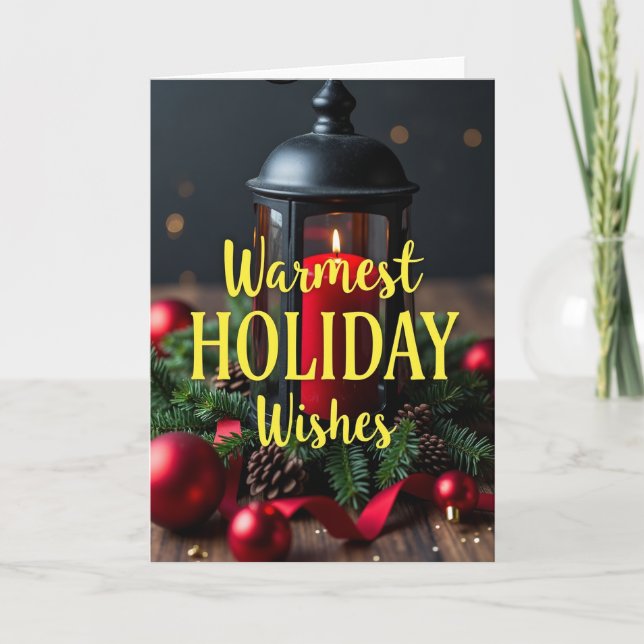 Herzlichste Weihnachtsgrüße Karte (Vorderseite)