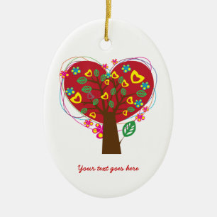 Herzliebesbaum Valentinstag individuell personalis Keramik Ornament