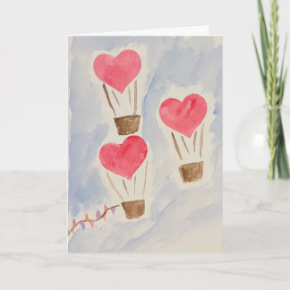 Herzluftballons Valentinstagskarte Karte