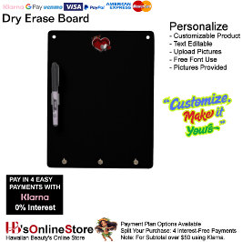 Herzmagic Black Dry Erase Board Vertikal