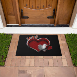 Herzmagic Door Mat mit schwarzem Hintergrund Fußmatte